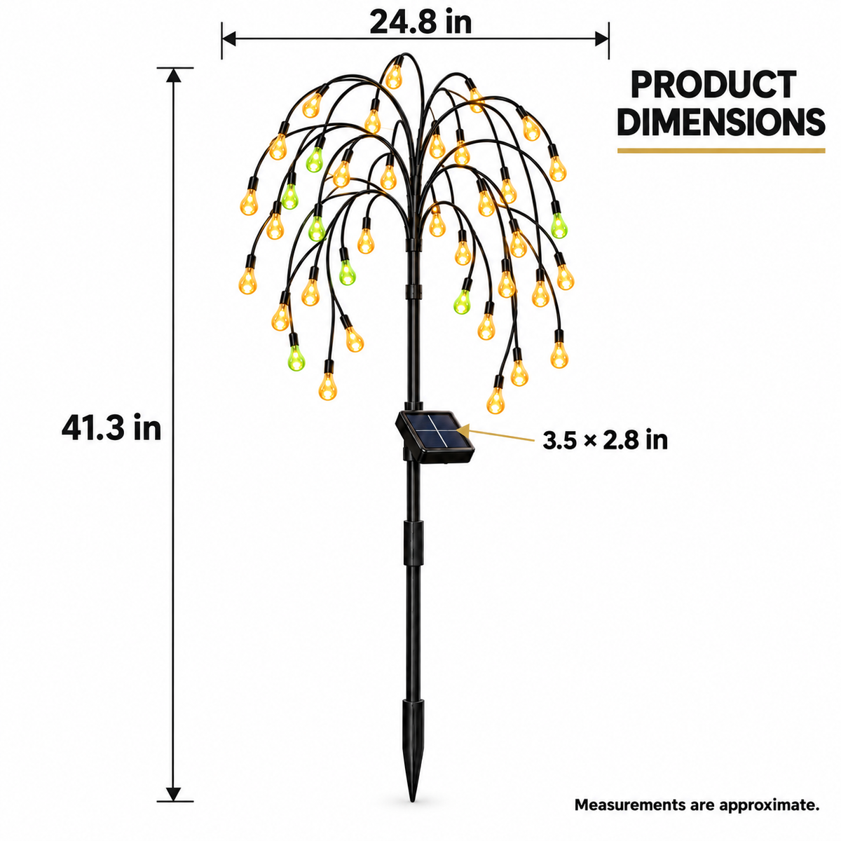 Firefly Willow Solar Garden Light