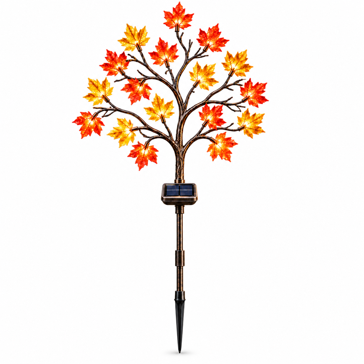 Autumn Maple Leaf Solar Garden Light