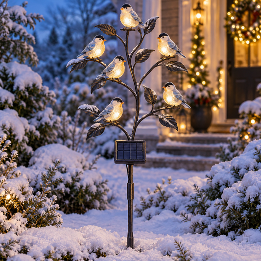 Winter Snowbird Solar Garden Light