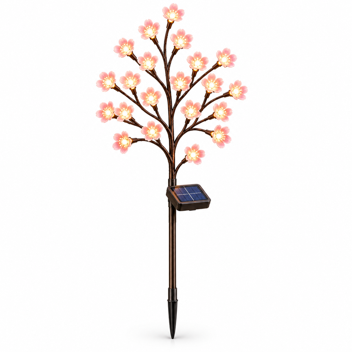 Warm White Cherry Blossom Solar Garden Stake Light