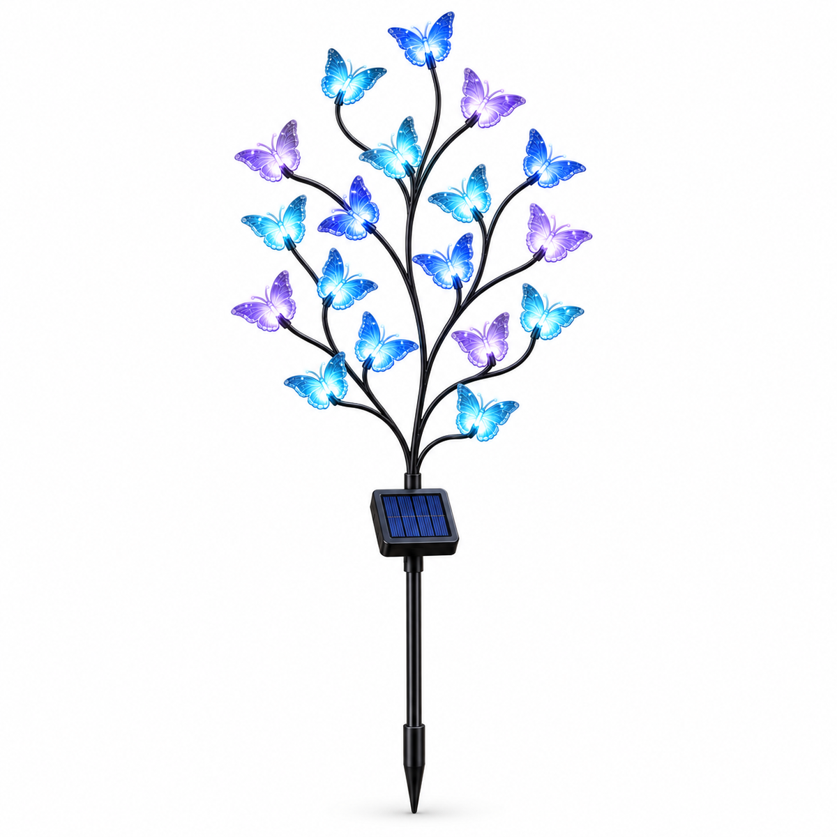Blue Butterfly Solar Garden Stake Light